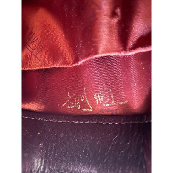 Vintage Ruth Saltz Burgundy Leather handbag 70's - Picture 6 of 6